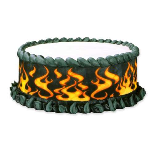 Flames Design Icing Strips - Click Image to Close